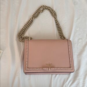 Kate Spade Blush Pink Studded Shoulder Bag